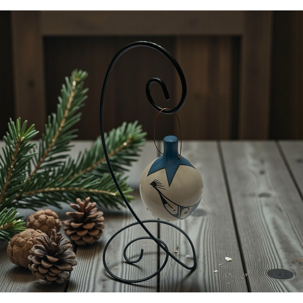 Mata Ortiz Pottery Suzy Martinez Paquime Christmas Hanging Ornament W Stand Clay